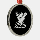 Aloha Shaka Hand, Hang Loose bord Metalen Ornament (Rechts)