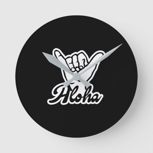 Aloha Shaka Hand, Hang Loose bord Ronde Klok (Voorkant)