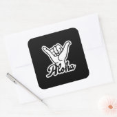 Aloha Shaka Hand, Hang Loose sign Vierkante Sticker (Envelop)