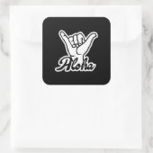 Aloha Shaka Hand, Hang Loose sign Vierkante Sticker (Tas)