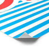 Aloha, Shaka Hand, zomerse poster, blauw Poster (Hoek)