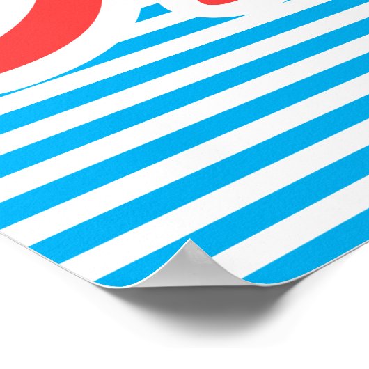 Aloha, Shaka Hand, zomerse poster, blauw Poster (Hoek)