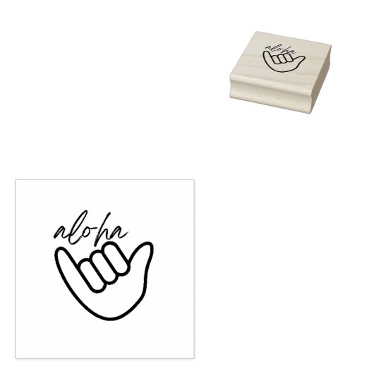 Aloha Shaka Stamp Rubberstempel (Gestempeld)