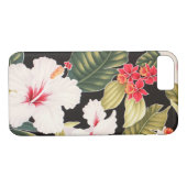 Aloha Shirt Hibiscus zwart Case-Mate iPhone Case (Achterkant (Horizontaal))
