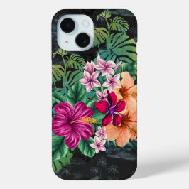  Aloha Shirt Print met Hibiscus Telefoonhoes iPhone 15 Case