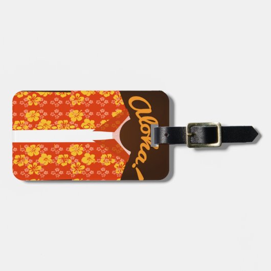 Aloha Shirt Tourist Label Bagagelabel (Voorkant horizontaal)