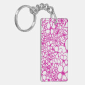 Aloha Sleutelhanger met roze mini mozaïekbloemen (Voorkant Links)