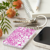Aloha Sleutelhanger met roze mini mozaïekbloemen (Voorkant Rechts)