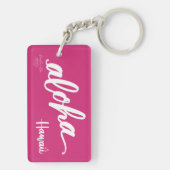 Aloha Sleutelhanger met roze mini mozaïekbloemen (achterkant)