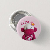 Aloha Sock Monkey Button (Voorkant /achterkant)