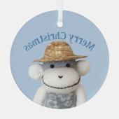 Aloha Sock Monkey (Jongen) Glas Ornament (Achterkant)