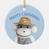 Aloha Sock Monkey (Jongen) Keramisch Ornament (Voorkant)