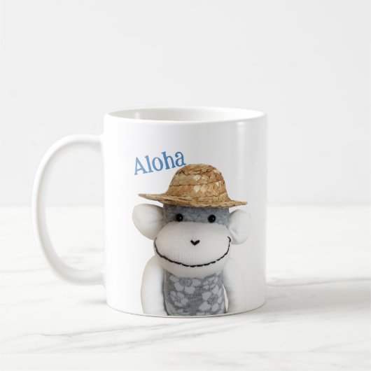 Aloha Sock Monkey (Jongen) Koffiemok (Links)