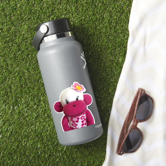 Aloha Sock Monkey Sticker (HydroFlask Insitu)