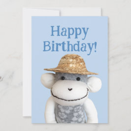 Aloha Sock Monkey Verjaardag Kaart