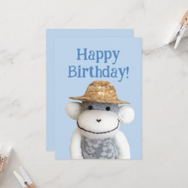 Aloha Sock Monkey Verjaardag Kaart