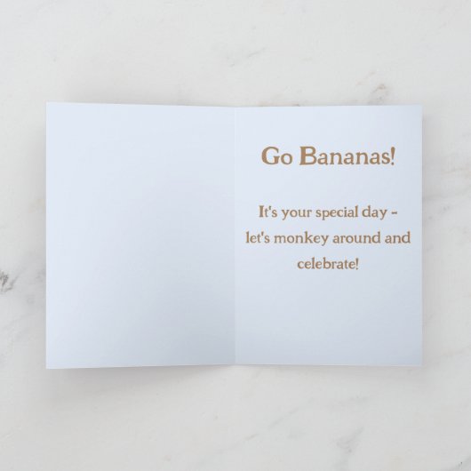 Aloha Sock Monkey Verjaardag Kaart (Binnen)