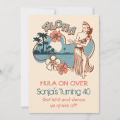 Aloha Sonja 40th Custom Invitation Kaart (Voorkant)
