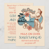 Aloha Sonja 40th Custom Invitation Kaart (Voorkant / Achterkant)