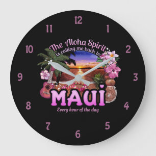 Aloha Spirit belt me terug naar Maui 🌺 Clock Grote Klok