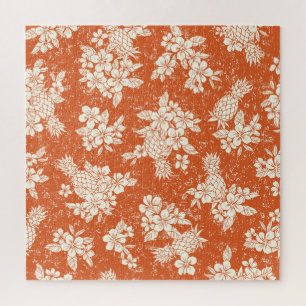 Aloha Spirit: harmonie tussen Hibiscus en ananas. Legpuzzel