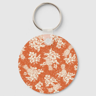 Aloha Spirit: harmonie tussen Hibiscus en ananas. Sleutelhanger