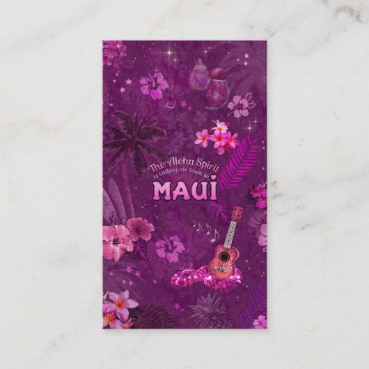 Aloha Spirit roept Maui Visitekaartje (Voorkant)