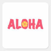 Aloha Square Sticker (Voorkant)