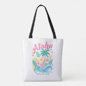 "Aloha State of Mind" Funny Boho Coastal  Tote Bag (Achterkant)