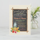 Aloha Stock De Bar Cocktail Verloving Uitnodigen Kaart (Staand voorkant)