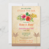 Aloha Stock The Bar Luau  Palm Tree Invite Kaart (Voorkant)