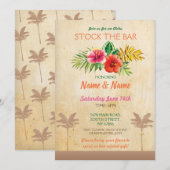 Aloha Stock The Bar Luau  Palm Tree Invite Kaart (Voorkant / Achterkant)