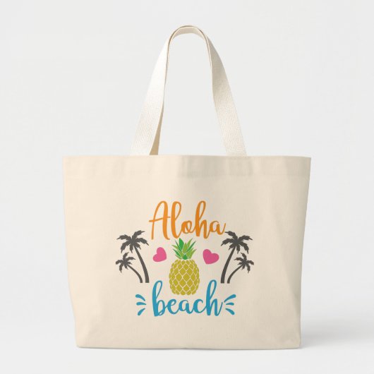 Aloha Strand Grote Tote Bag (Voorkant)
