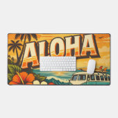 Aloha Strand Zonsondergang Eiland Bureaumat (Keyboard & Muis)