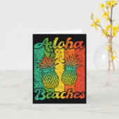 Aloha Stranden Ananas Hawaï Beach Kaart (Gele Bloem)