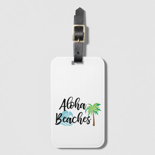 aloha-stranden bagagelabel (Voorkant (verticaal))