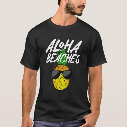Aloha Stranden Design Voor Mannen Vrouwen Ananas H T-shirt (Voorkant)