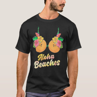 Aloha Stranden Grappige Zomer Kokosnoot Bloem BH V T-shirt