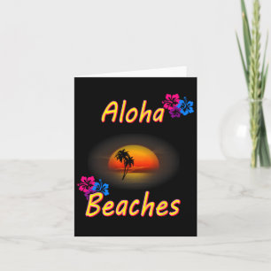 Aloha Stranden Hawaiaanse T-shirt Grappig Cadeau V Kaart