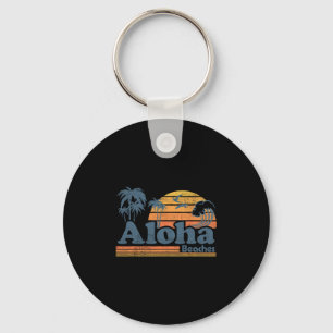 Aloha Stranden Hawaii Vintage Strand Surfen Retro Sleutelhanger