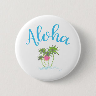 Aloha Stranden Hawaiiaanse stijl zomer Ronde Button 5,7 Cm