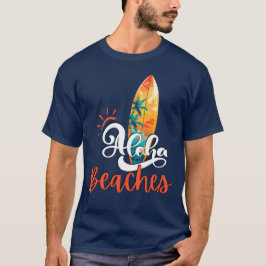 Aloha Stranden Heren Navyblauw T-shirt