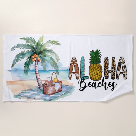 Aloha stranden! Strandlaken (Voorkant)