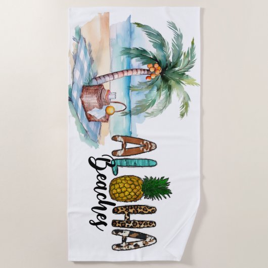 Aloha stranden! Strandlaken (Voorkant)