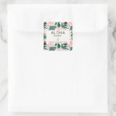 Aloha Stranden Tropische Bachelorette Vierkante Sticker (Tas)