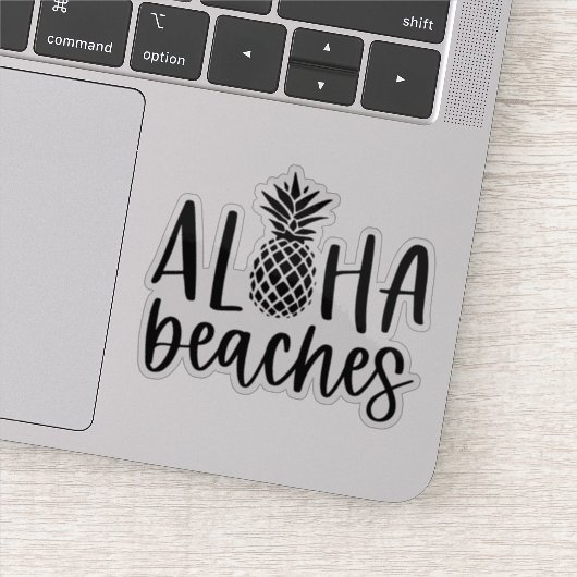 Aloha Stranden Tropische Zomer Ananas Sticker (Detail)