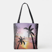 Aloha stranden zon en strand gepersonaliseerd tote bag (Achterkant)