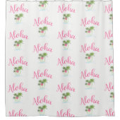 Aloha strandt Hawaiian Style Summer Cool Douchegordijn (Voorkant)