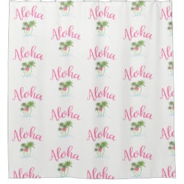 Aloha strandt Hawaiian Style Summer Cool Douchegordijn