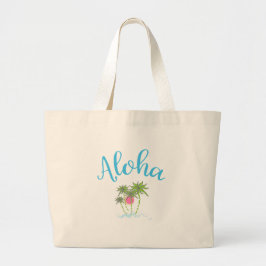 Aloha strandt Hawaiian Style Summer Grote Tote Bag